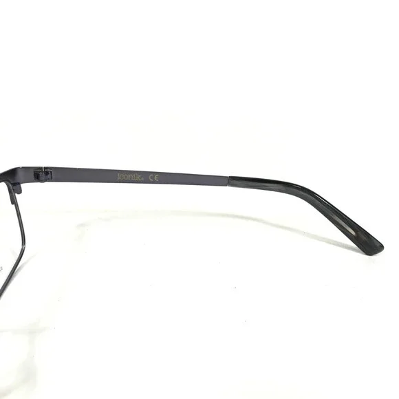 Iconik Eyeglasses Frames Miles C01 Black Gray Rectangular Full Rim 53-19-140 - Picture 7 of 12